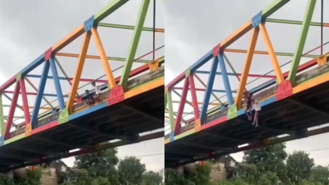 Tragis Detik-Detik 2 Anak SMA Terjun dari Jembatan Demi Konten, Ternyata Tak Bisa Berenang